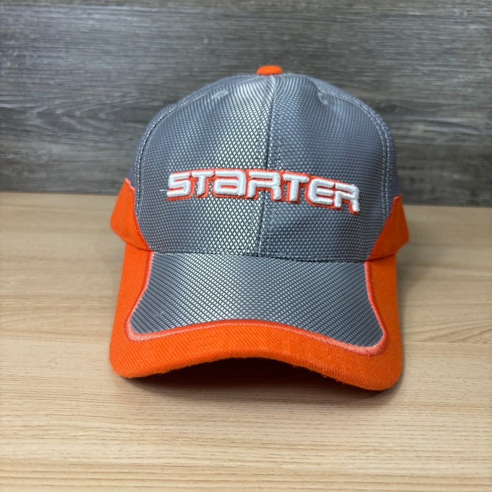 Vintage Starter Hat Cap Strap Back Gray Orange Adjustable Y2K - Picture 2 of 12